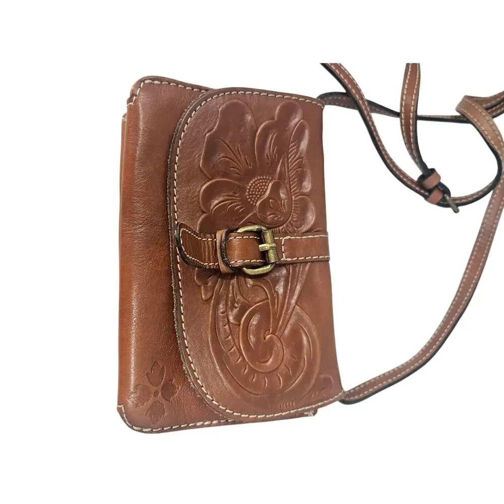 Patricia Nash Torri Tooled Crossbody Bag Small Crossbody Boho Western Cottage